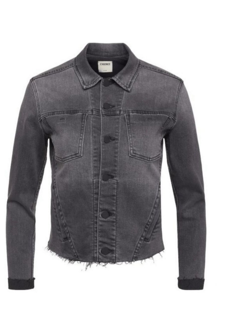 l'Agence janelle slim jacket raw hem